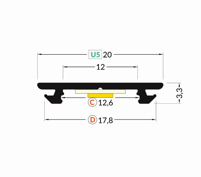 Profile Arc12 [CD/U5] - Anodized - 2m