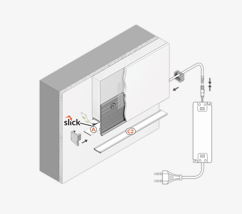 Plaster-over profile, Omni10, edge, A/C2, 2000