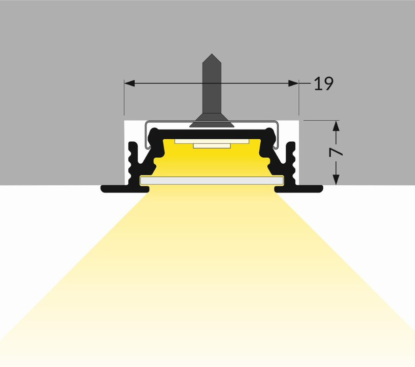 Profile Recessed10 [BC/UX] - Anodized - 2m