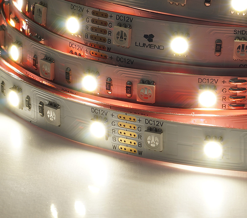 SHD60 RGB-NW LED Strip, 5M REEL, IP20, 12V, NW:4000K