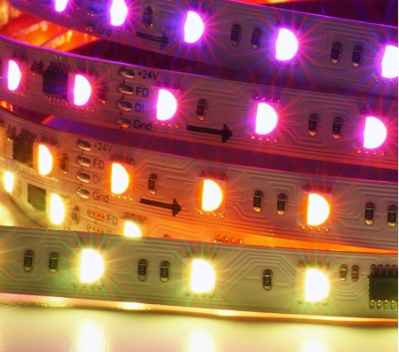 Digital SPI Strip, RGB+4000K, 5m Reel, 16W/M, 24V, WS2814