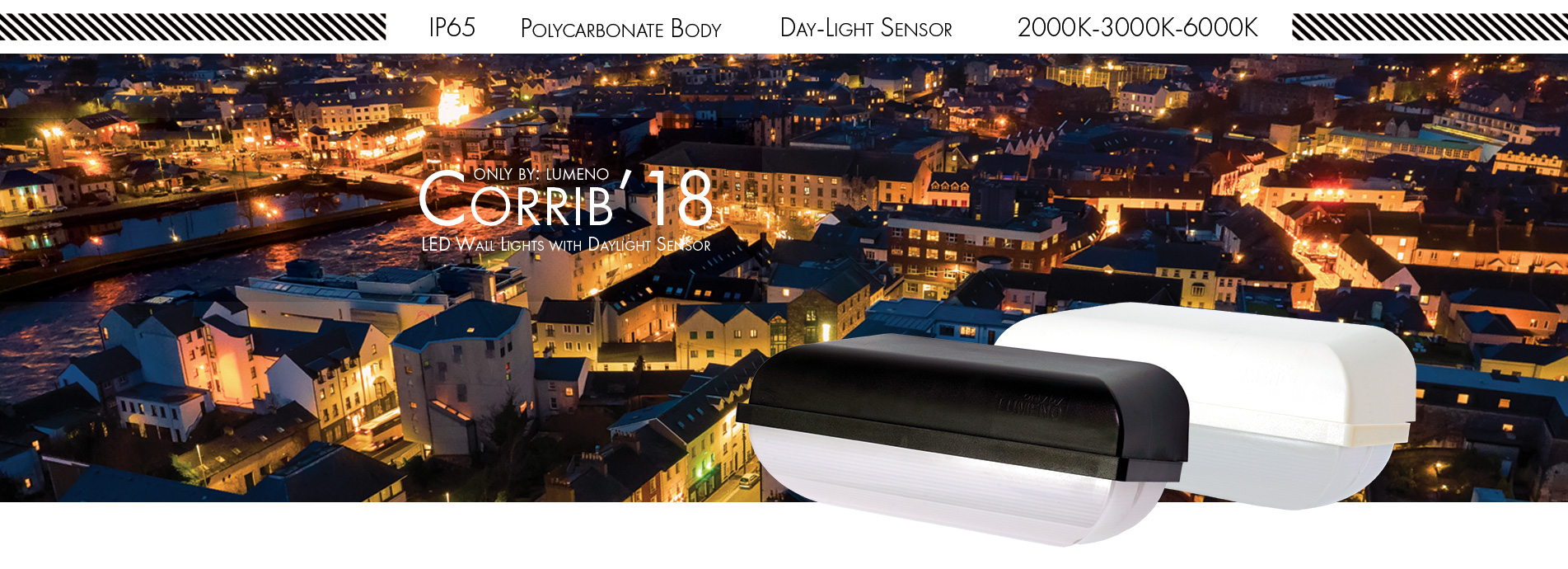 corrib 18 led wall light